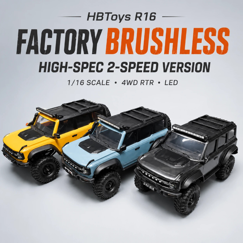 Rc Crawler 4X4 - HuangBo R16 1/16 Factory Brushless RC