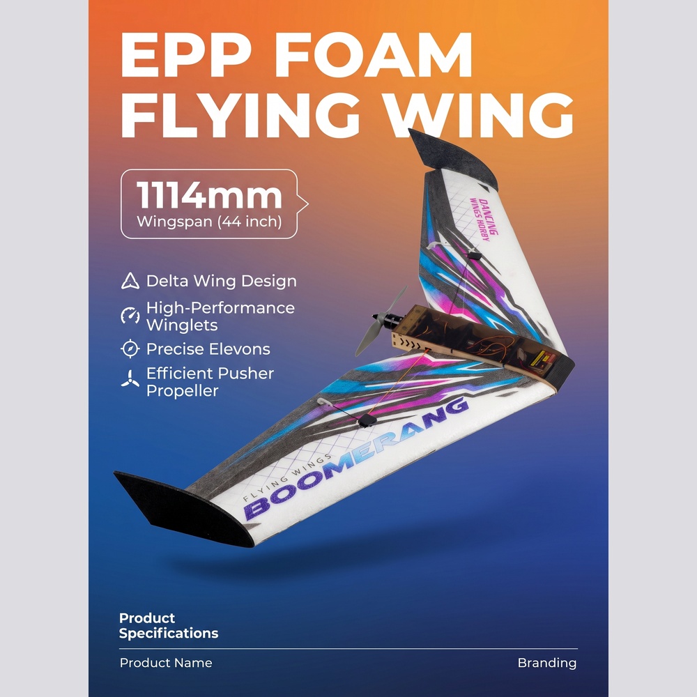 Rc Hobby Airplanes - Kit Sayap Terbang Boomerang 44