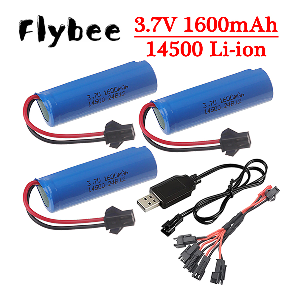 Rc Hobby Airplanes - Baterai Lipo 3.7v 14500 1600mAh asli