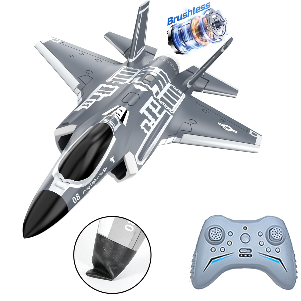 FX9635 F35 Pesawat Tempur RC 2 - Rc Glider Foam Wing ulasan dan harga