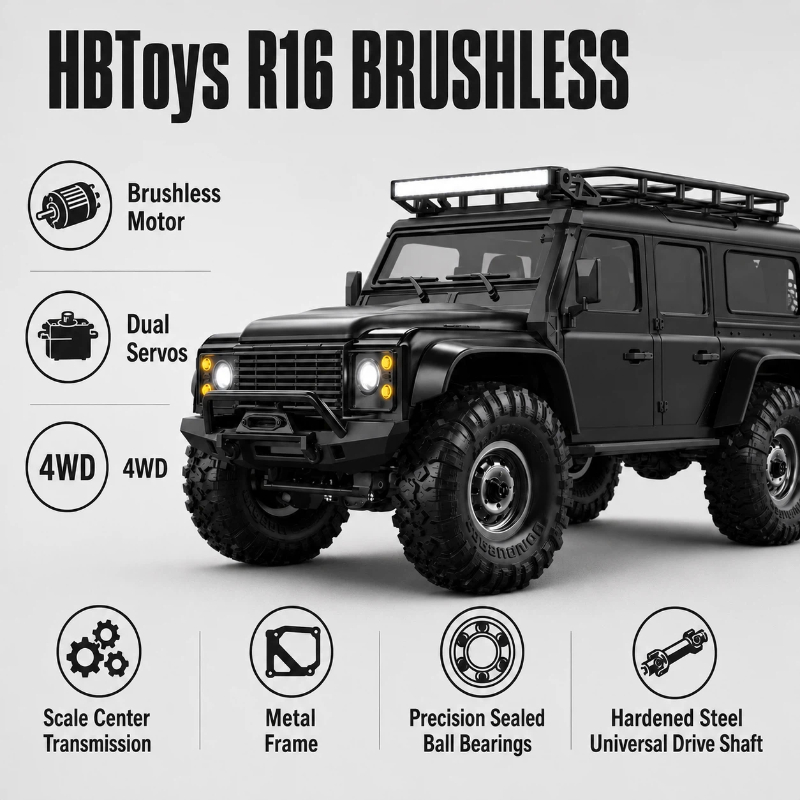 HuangBo R16 1/16 Factory Brush - Rc Crawler 4X4 ulasan dan harga