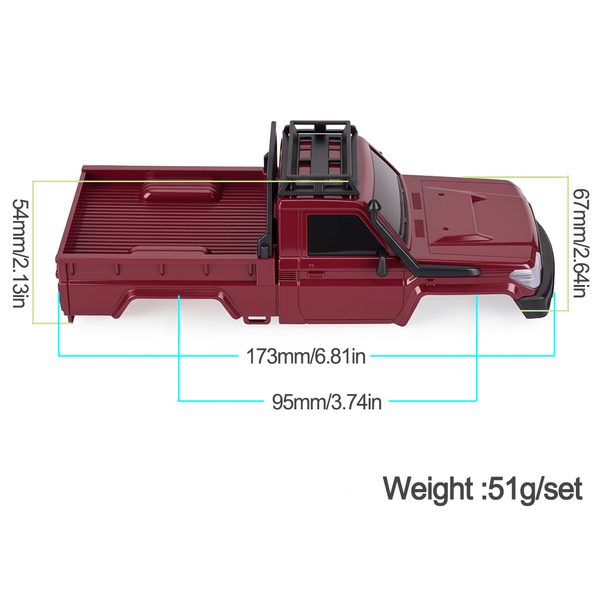 Bodi Keras ABS LC79 Pickup unt - Rc Hobby Direct ulasan dan harga