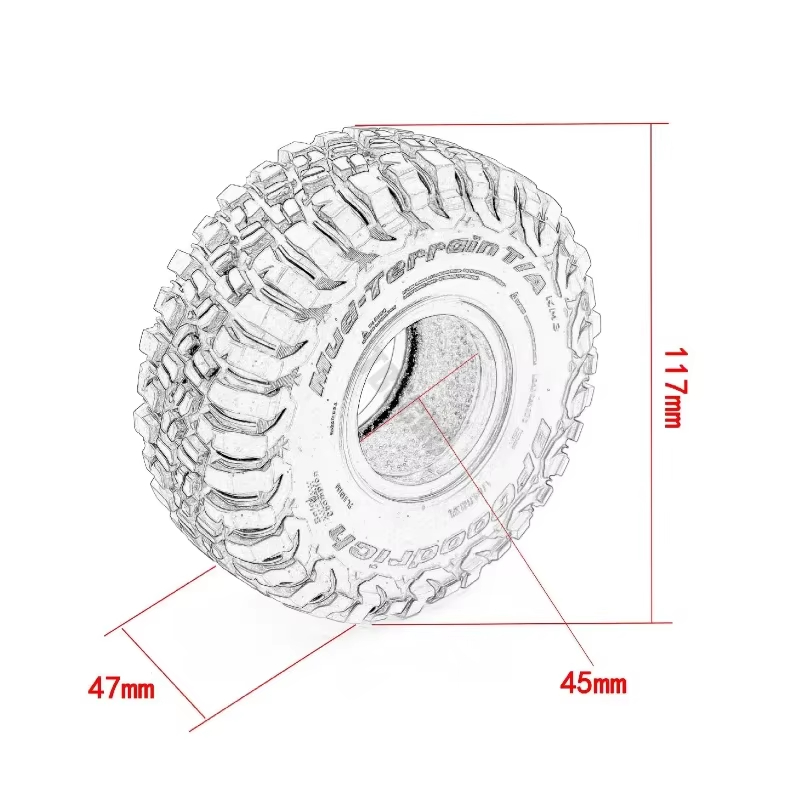 Ban Karet RC Rock Crawler 1,9
